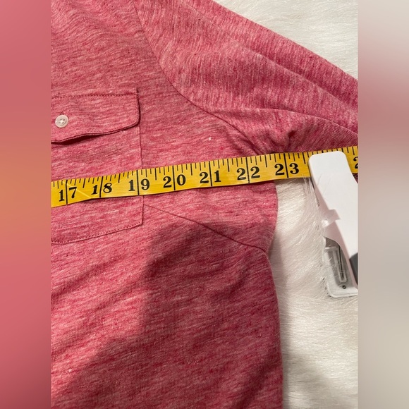 New J McLaughlin Brynn Linen Berry Red Button-Up Shirt XL - Picture 10 of 11